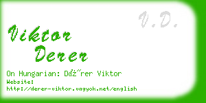 viktor derer business card